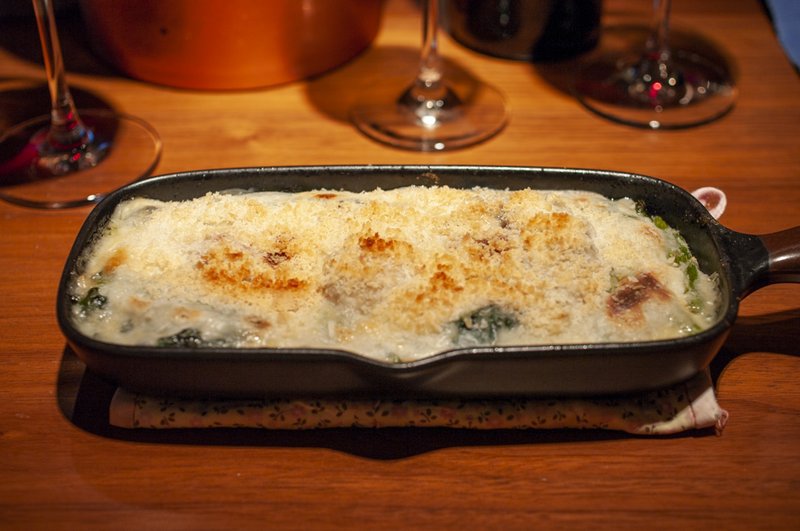 Oyster gratin