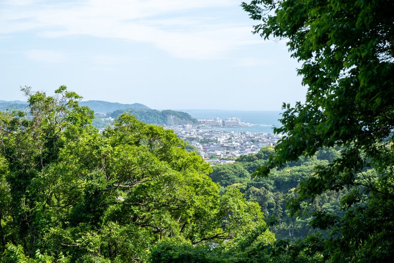 大仏ハイキングコースからの相模湾の眺望（2023-05-03）