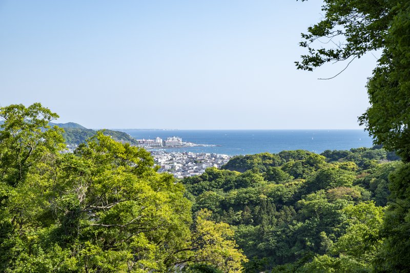 大仏ハイキングコースからの相模湾の眺望（2022-05-03）